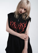 Tribal logo oversized sleeveless